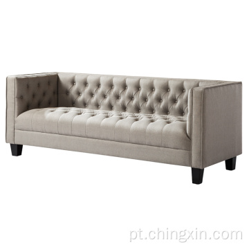 Sala de estar conjuntos estilo europeu tufado veludo chesterfield sofá settens